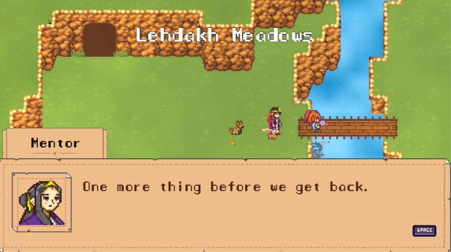 Talking with the mentor in Lehdakh Meadows